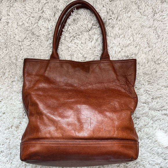 Vintage Tory Burch Brown Leather Tote Bag - Picture 3 of 14